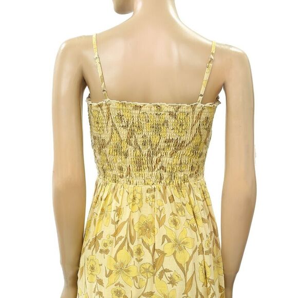 Urban Outfitters UO Athena Smocked Midi Dress Slip Ruffle Floral Print M 228247 - Picture 8 of 9